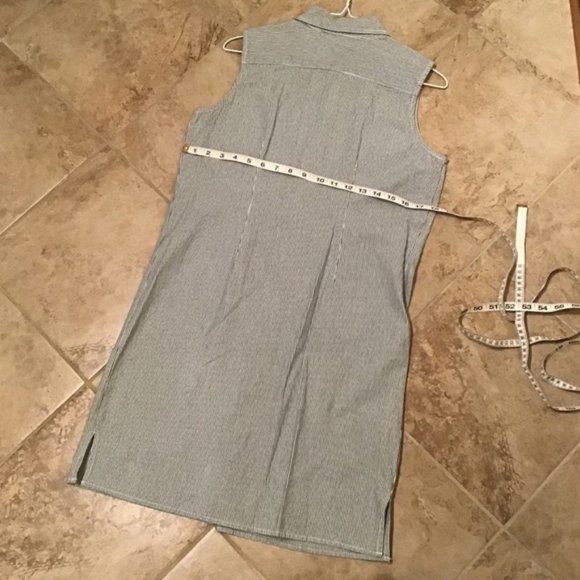 Marsh Landing 6 Petite Chambray Sleeveless dress, cute summer dress 6P - Picture 4 of 4